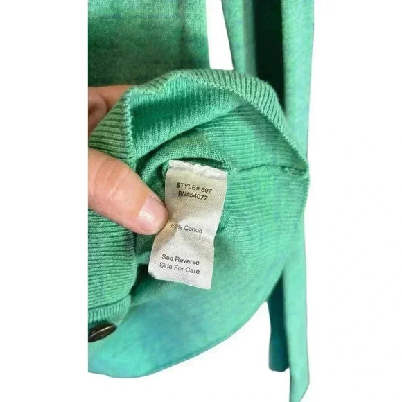 Cabi | Billi Button Down Cardigan Sweater size Small Green Style #697 - Picture 4 of 8